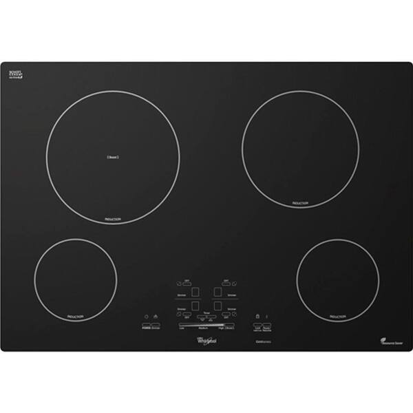 Whirlpool Gold Series 30 in. Smooth Surface Induction Cooktop in Black with 4 Elements Including Boost Element