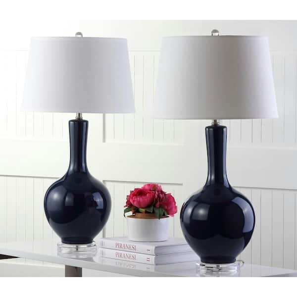 navy blue gourd lamp