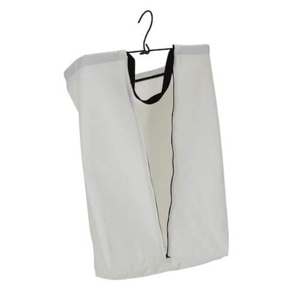 HOUSEHOLD ESSENTIALS White Hanging Laundry Bag with Black Trim 158-1 - The  Home Depot