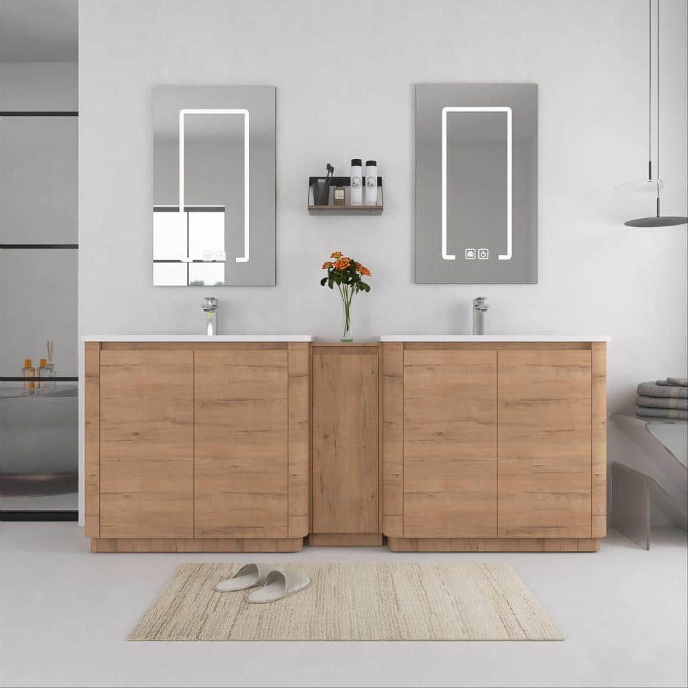 84 Inch Freestanding Bathroom Vanity with White Ceramic Sink and 1 Storage Cabinet, Soft-Close Doors price history on PriceWatchPro