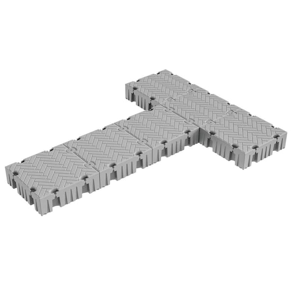 Flexx 16 ft. T-Shaped Floating Dock Package, Modular Floating Dock/Swim Platform, Floating Boat Dock for Lakes