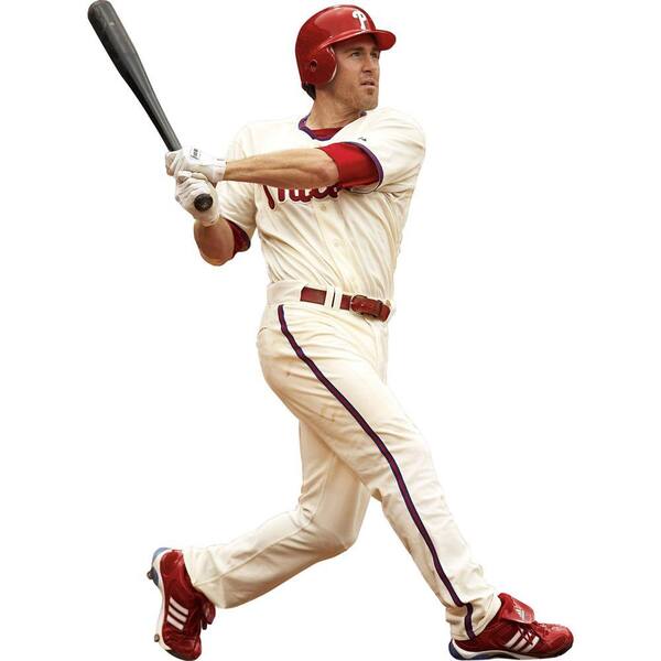 Fathead 55 in. x 75 in. Chase Utley Philadelphia Phillies Wall Decal