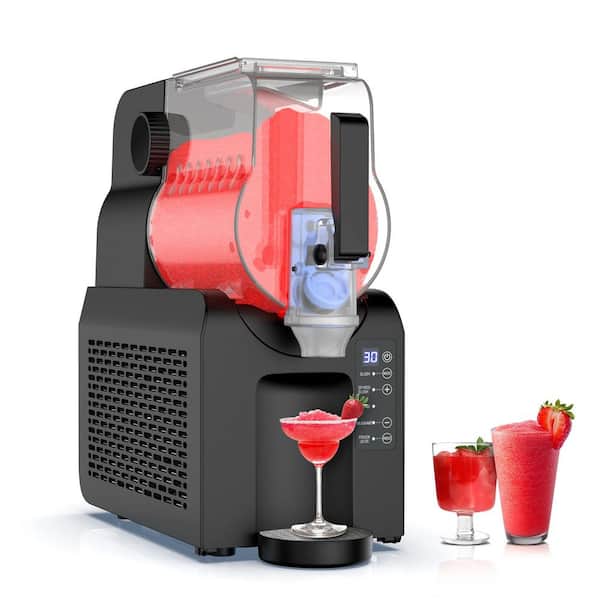 Gilati Drink and Slushie Machine 88 oz. Black Snow Cone Machine with 5 Preset Programs
