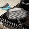 OVENTE Pre-Seasoned Square Cast-Iron Grilling Pan CWC2307001B - The Home  Depot