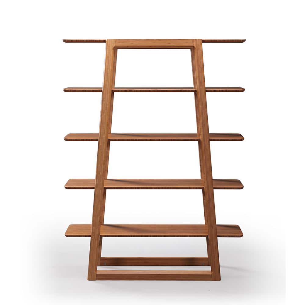 Dylan 62 in. Tall Natural Bamboo Bookshelf