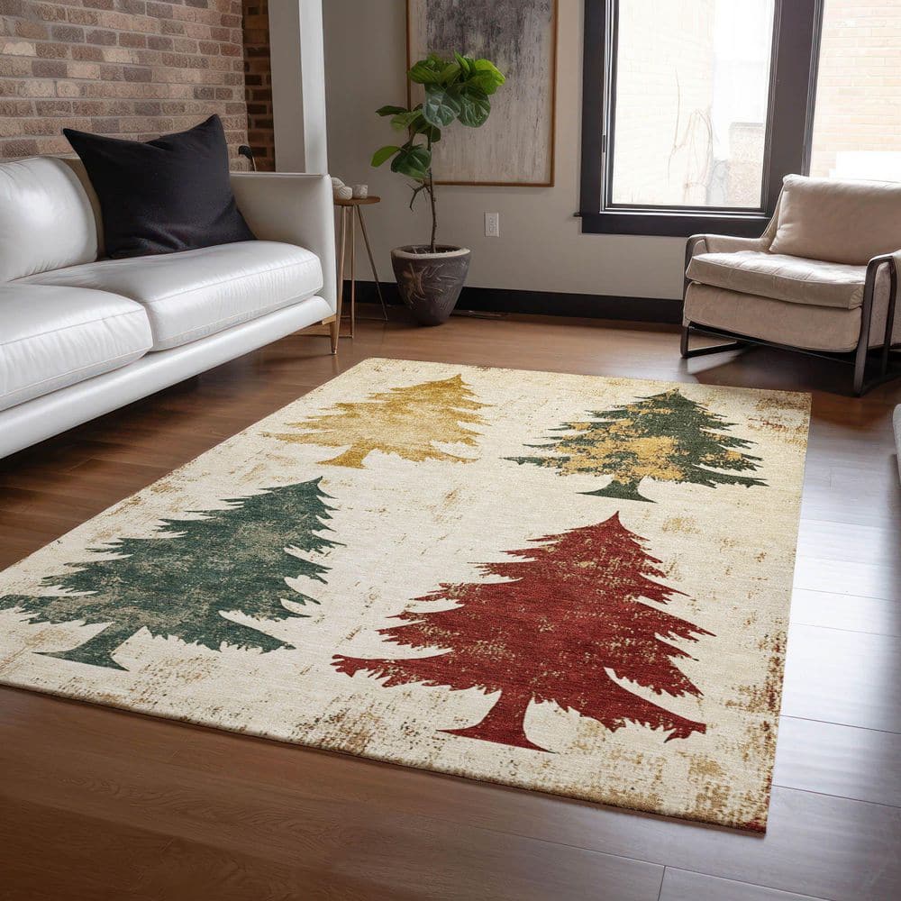 Chantille Machine Washable Indoor/Outdoor Abstract ACN1811 Ivory 9 ft. x 12 ft. Area Rug price history on PriceWatchPro
