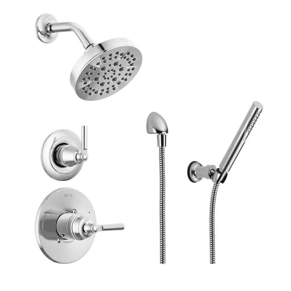 Delta Saylor 5-Spray Dual Wall Mount Fixed and Handheld Shower Head 1.75 GPM in Chrome