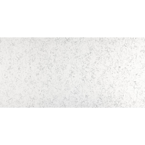 Silestone 43.5 in. W x 22.25 in. D Quartz White Rectangular Single Sink  Vanity Top in Miami White
