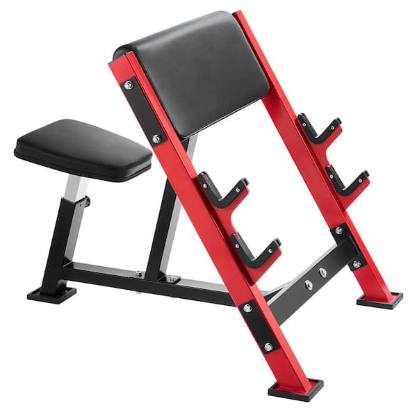 Preacher Curl Bench, 660 LBS. Max Load, Strength Training Equipment, Seated Arm Bicep Station, Adjustable Weight Bench