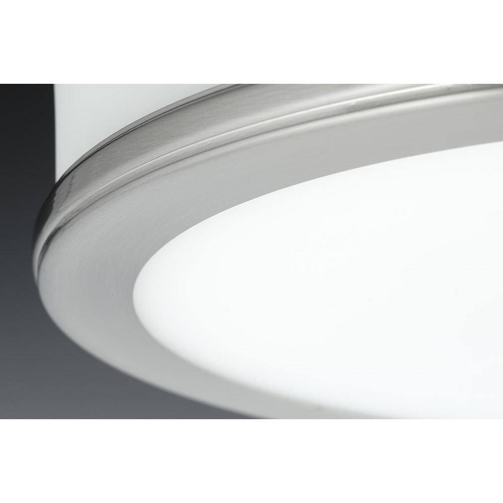 Polished Chrome 10.5" LED Flush Mount with Etched Glass Shade