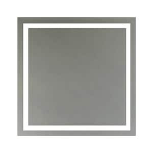 Santo 36 in. W x 36 in. H Square Frameless LED Light and Defogger Wall Mount Bathroom Vanity Mirror
