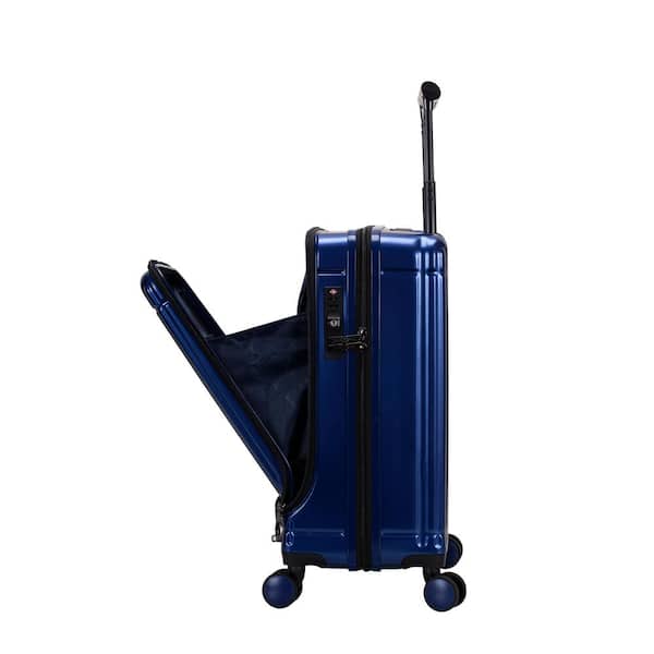 Rockland Tokyo 18 in. Navy Expandable Hard Side Spinner Carry on