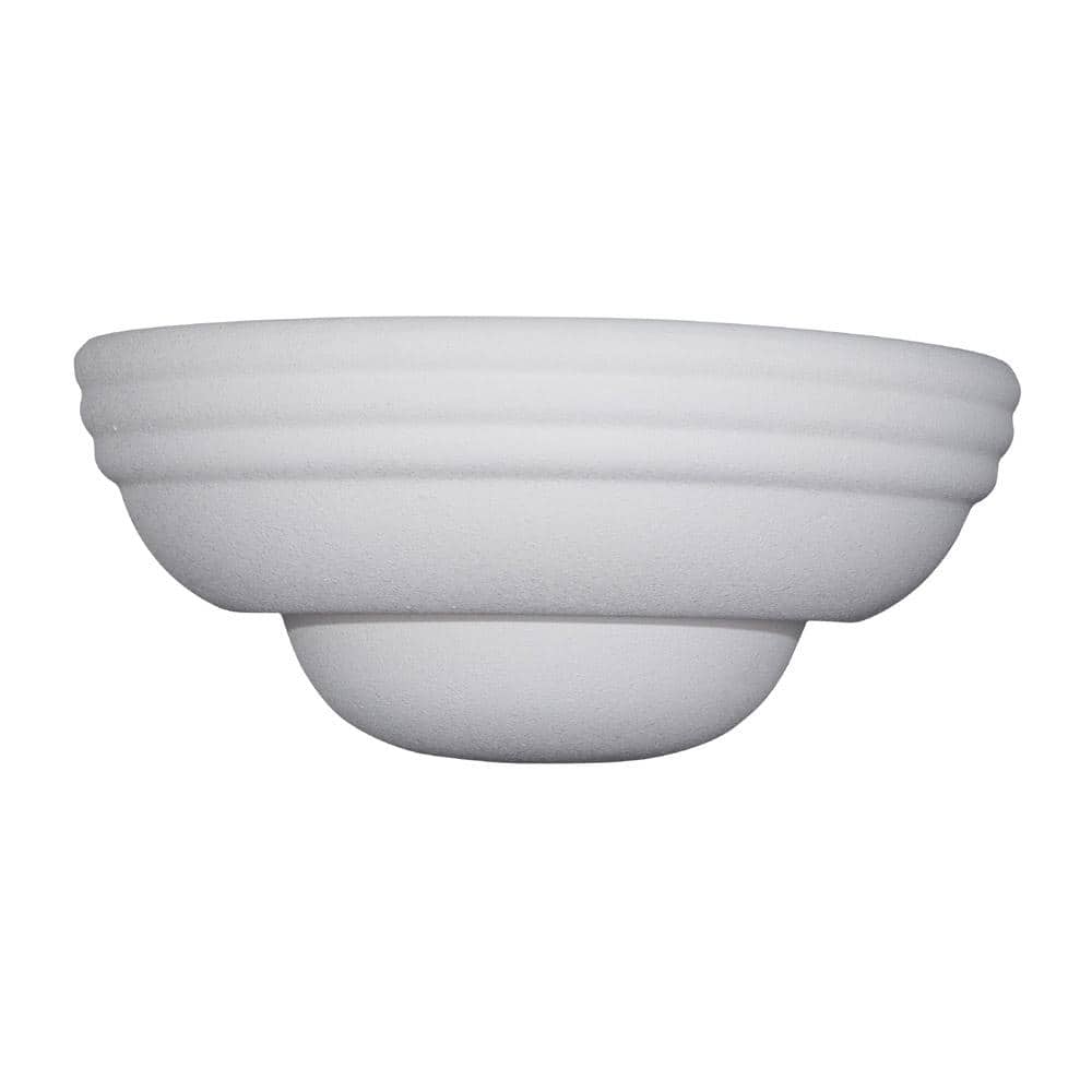 Sleek White Ceramic 12.5" Wall Sconce with Frosted Shade