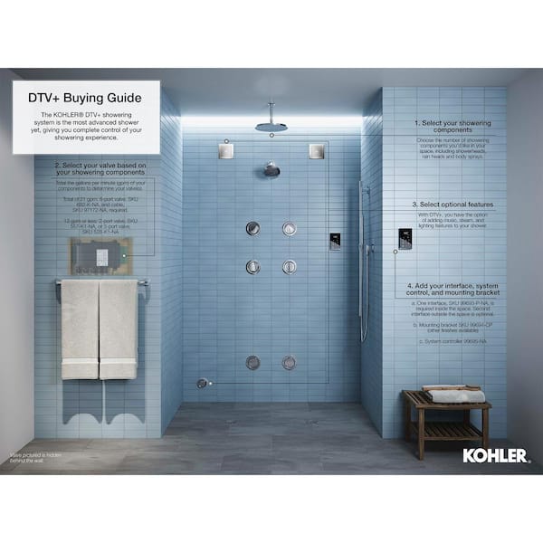 KOHLER Invigoration Steam Bath Generator Control Kit in Vibrant Polished Nickel