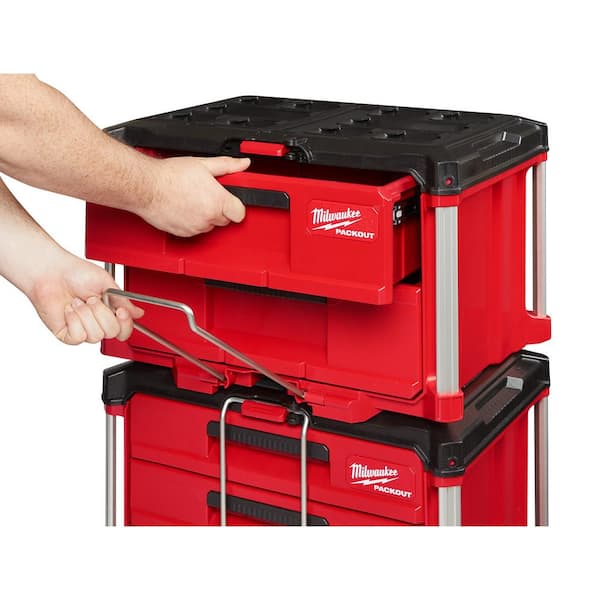 Milwaukee PACKOUT 22 in. 2-Drawer Tool Box with Metal