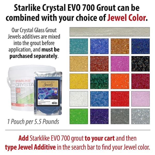 The Tile Doctor Starlike Crystal EVO 700 11 lbs. Translucent Glass Tile Grout