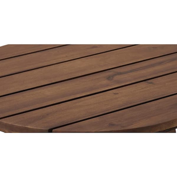 Acacia Wood Round Cutting Board 17.7 Dark Brown - The Good Tree