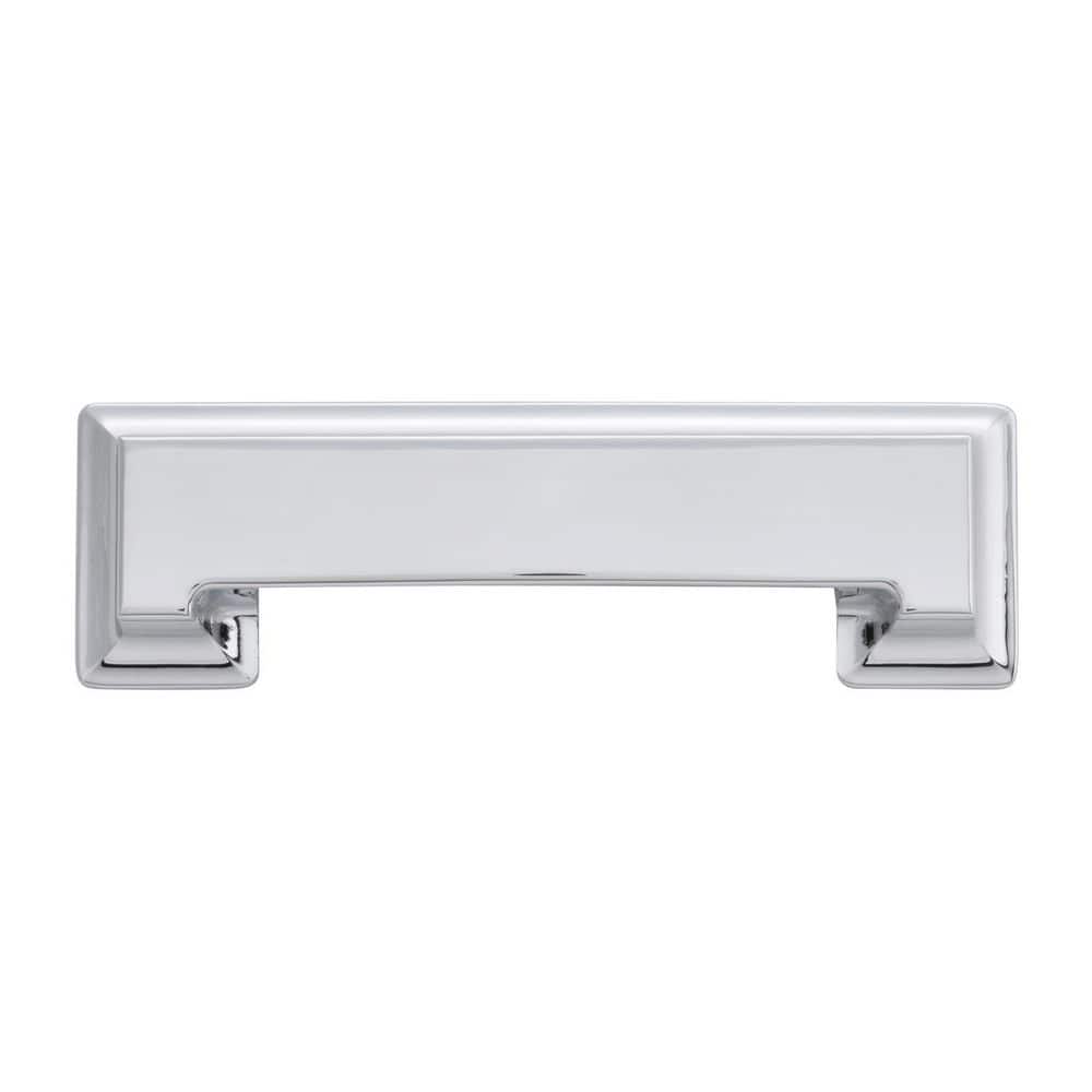 Studio Collection 3 in. and 3-3/4 in. (76mm and 96mm) Center to Center Polished Chrome Cup Cabinet Pull (5 Pack) price history on PriceWatchPro
