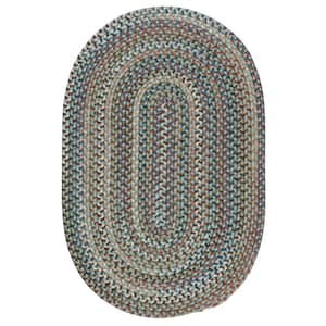 Cedar Cove Light Blue 10 ft. x 13 ft. Oval Indoor Area Rug