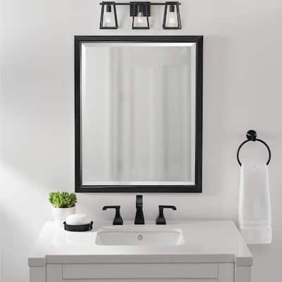 Hazel Heights 24 in. 3-Light Black Rustic Farmhouse Bathroom Vanity Light