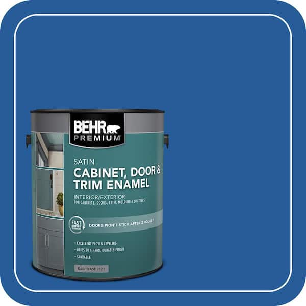 BEHR PREMIUM 1 gal. #P510-7 Beacon Blue Satin Enamel Interior