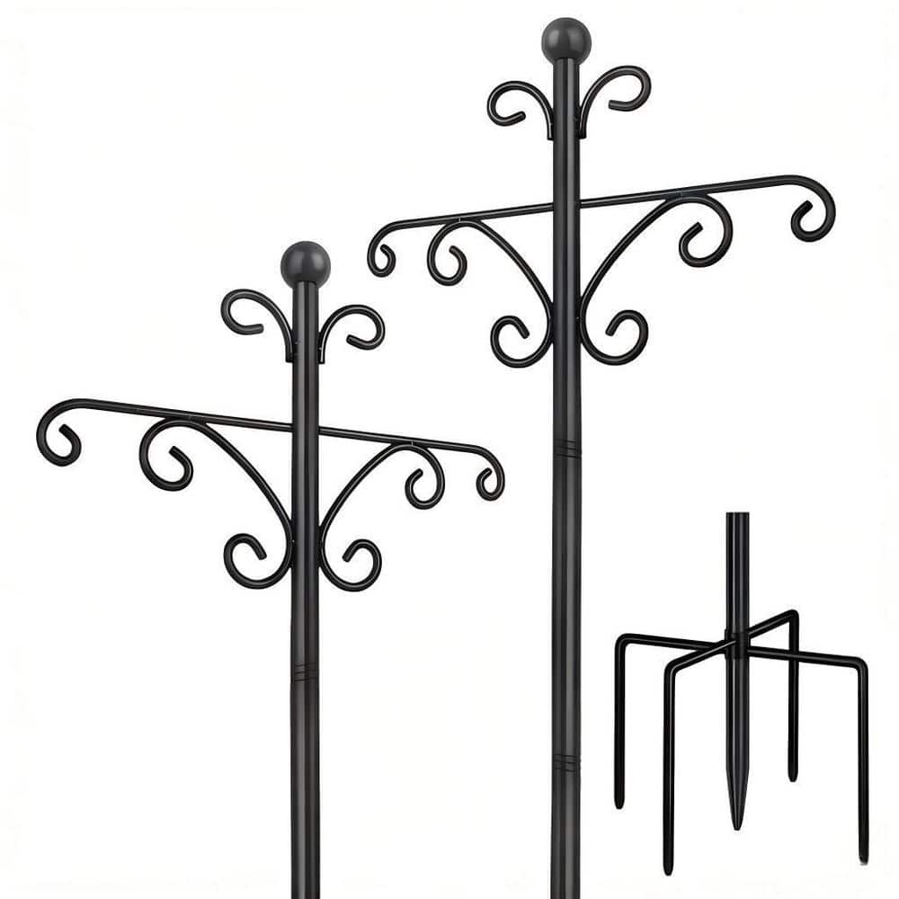 2 Pack 76 in. H Metal Double Shepherds Hook for Outdoor, Bird Feeder, Garden Plant, Solar Light Lantern price history on PriceWatchPro
