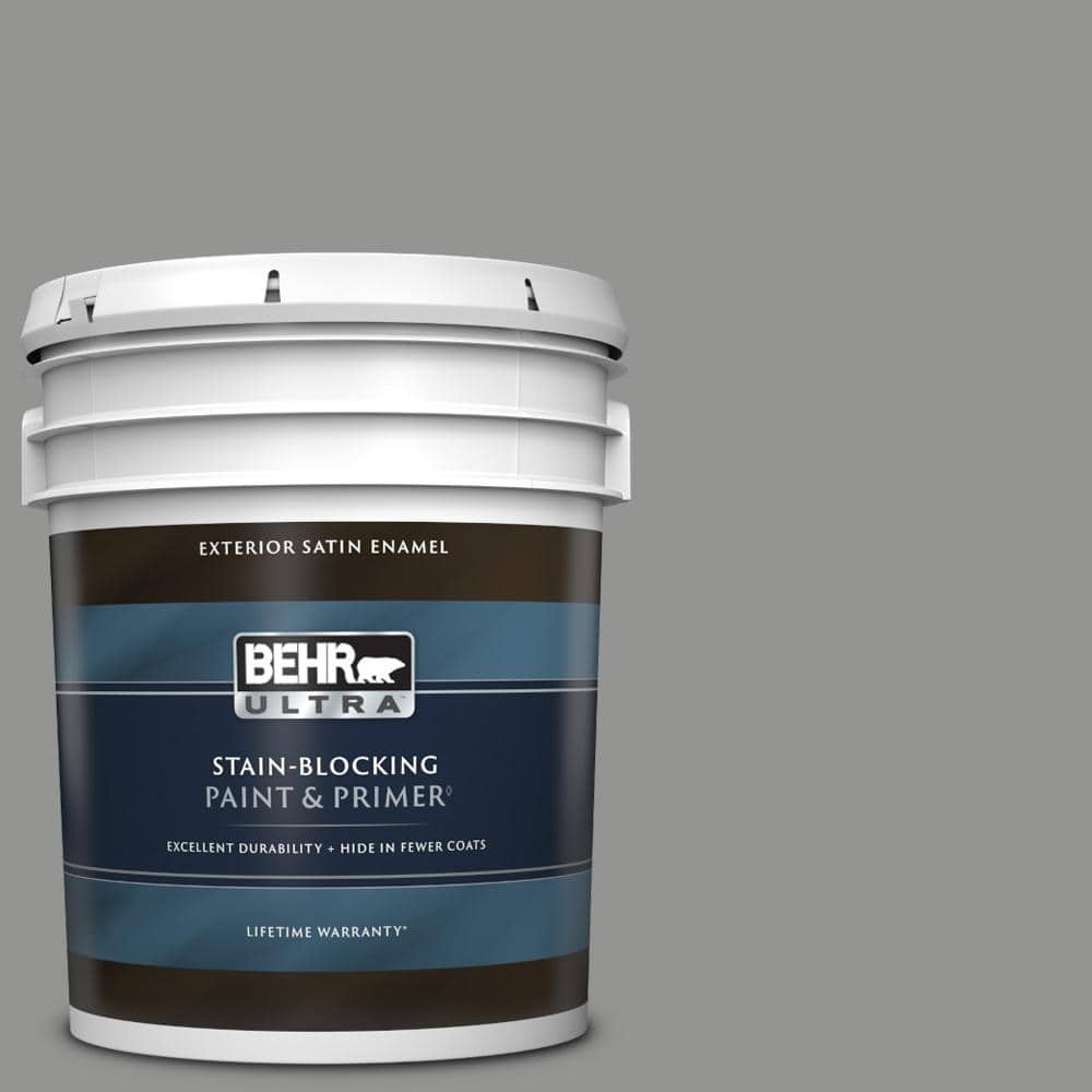 BEHR ULTRA 5 gal. 780F5 Anonymous Satin Enamel Exterior Paint & Primer 985405 The Home Depot