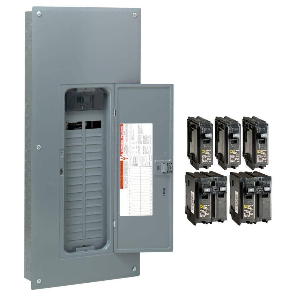 Square D Homeline 200 Amp 30-Space 60-Circuit Indoor Main