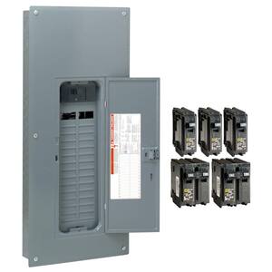 Homeline 200 Amp 30-Space 60-Circuit Indoor Main Breaker Plug-On Neutral Load Center with Cover(HOM3060M200PCVP)