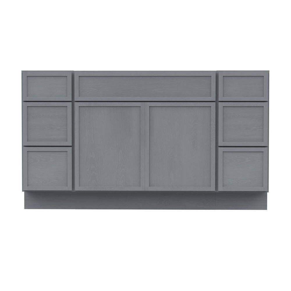 60 in. W x 21 in. D x 32.5 in. H Bath Vanity Cabinet without Top in Silver (Unassembled) price history on PriceWatchPro