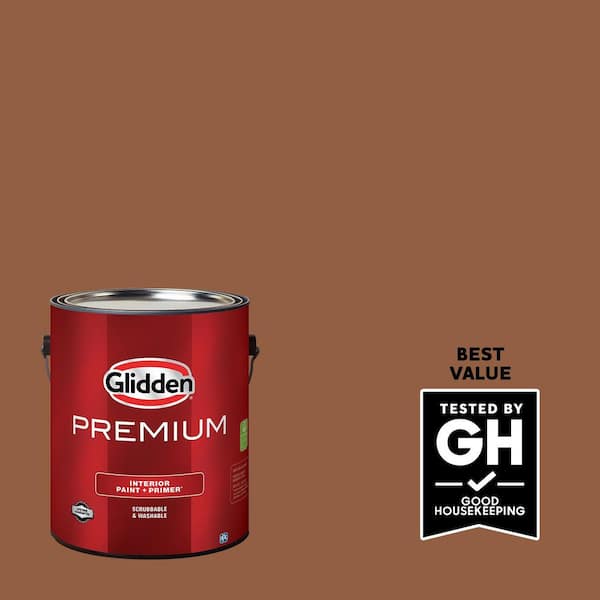 Glidden Premium 1 gal. PPG1069-7 Cinnamon Spice Flat Interior Latex Paint