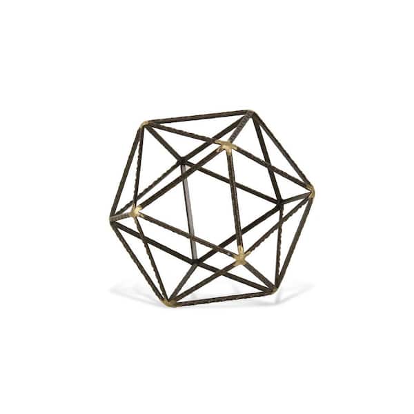 HomeRoots 6 .25 in. Brown Petite Geometric Decorative Sculpture