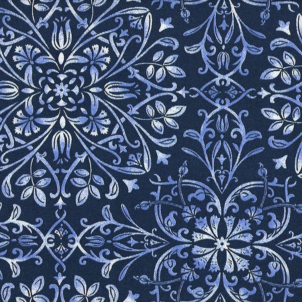 Dresden Midnight Blue Tufted Outdoor Wicker Cushion Set