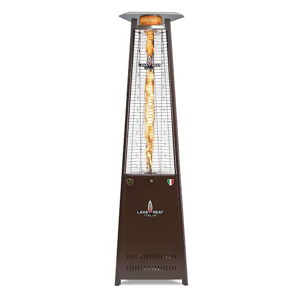 Lava Heat Italia 92.5" LAVAlite PRO Triangle Flame Tower Heater 56,000 BTU Electronic Ignition Heritage Bronze, Liquid Propane -ASSEMBLED