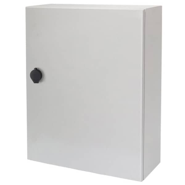 Electrical Enclosure, 20 x 20 x 6in., UL Standards Tested NEMA 4 Outdoor Box, IP65 Carbon Steel Hinged Junction Box