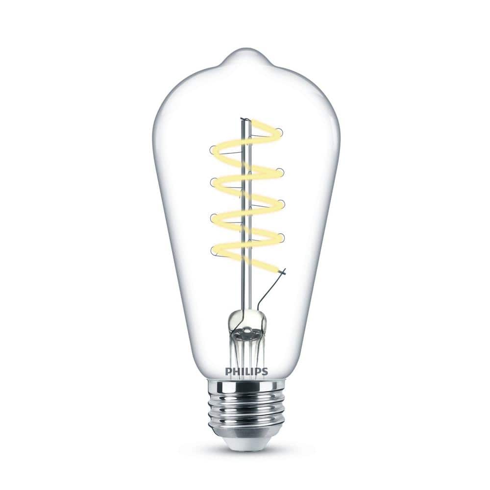 Clear Spiral Filament Dimmable Vintage LED Light Bulb