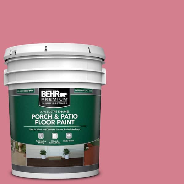 BEHR PREMIUM 5 gal. #P140-4 I Pink I Can Low-Lustre Enamel Interior/Exterior Porch and Patio Floor Paint