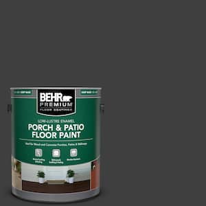 1 gal. #ECC-10-2 Jet Black Low-Lustre Enamel Interior/Exterior Porch and Patio Floor Paint