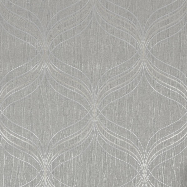 Boutique Optical Geo Silver Removable Wallpaper Sample