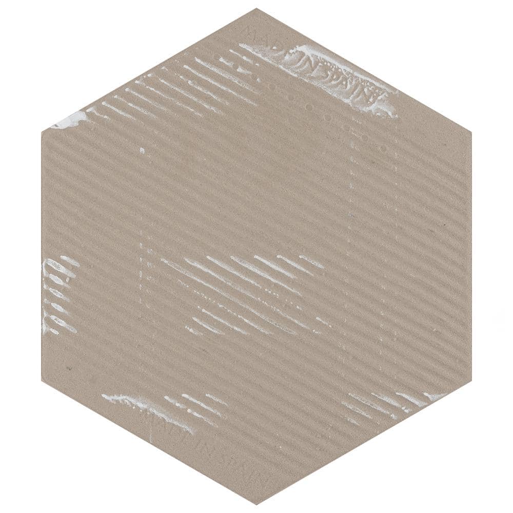 Classico Bardiglio Moon 7" x 8" Porcelain Marble Hex Tile