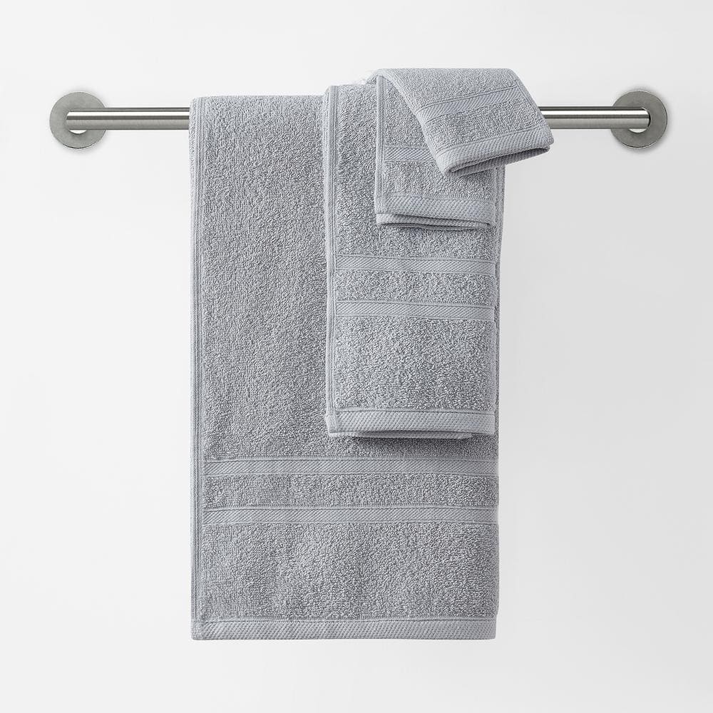 Light Gray 100% Cotton Quick Dry Bath Towel Set