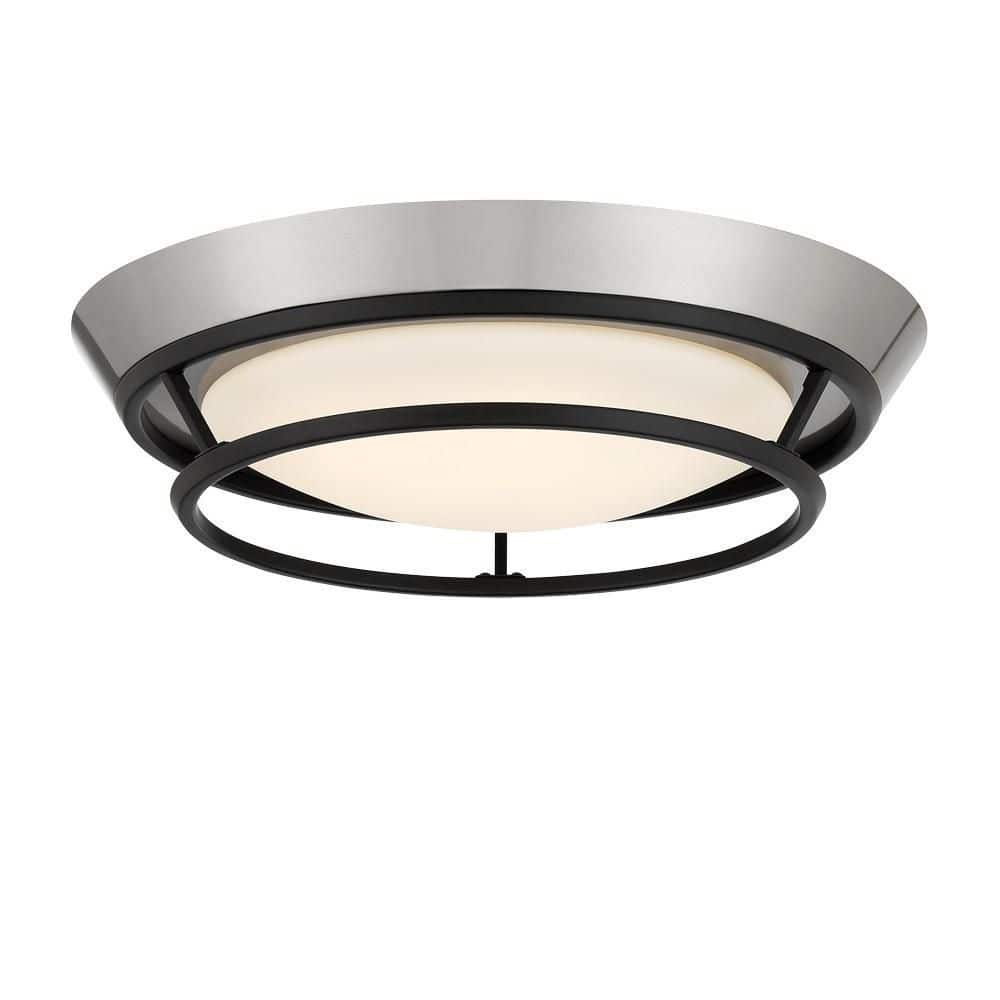 George Kovacs Beam Me Up! 14 in. 1-Light Black and Brushed Nickel LED ...