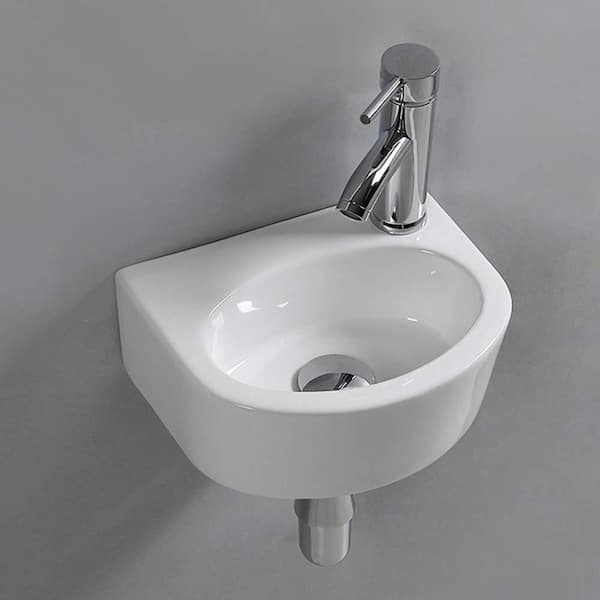 Zeafive 22.5 in. W x 16.5 in. D Corner Wall Mounted Bathroom