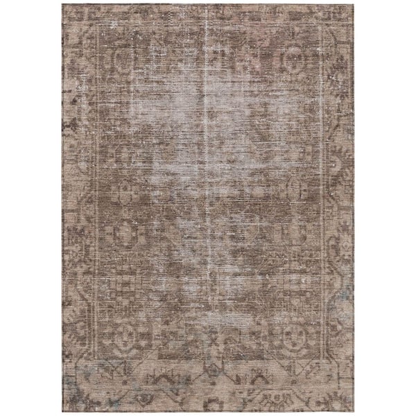 Addison Rugs Chantille Machine Washable Indoor/Outdoor Abstract ACN1228 Brown 9 ft. x 12 ft. Area Rug