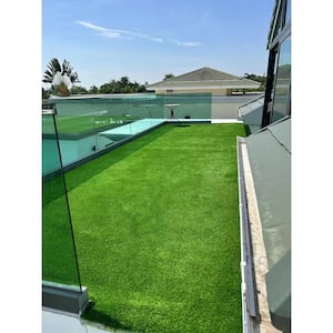 3 ft. x 5 ft. Outdoor Artificial Grass Runner Rug,Patio Balcony Garden Lawn,Dog Pets Turf Drain Mat,1.38 in. Pile Height