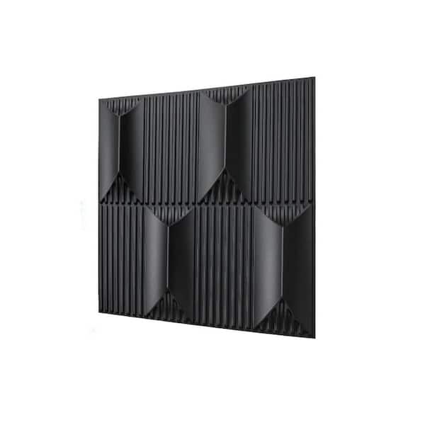 Black 3D Textured Wallpaper Panel Pack of 12