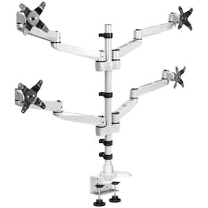 27 in. Full Motion Quad Monitor Desk Clamp and Grommet Mount