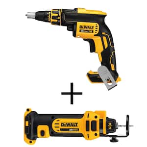 20V MAX XR Cordless Brushless Drywall Screw Gun and 20V MAX Cordless Cut-Out Tool (Tools Only)