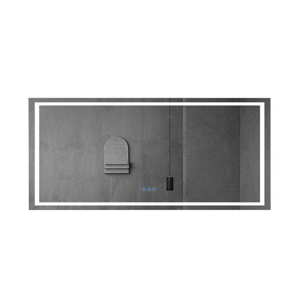 INSTER Luminous 72 in. W x 36 in. H Rectangular Frameless LED Lighted