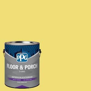 1 gal. PPG1215-4 Canary Yellow Satin Interior/Exterior Floor and Porch Paint